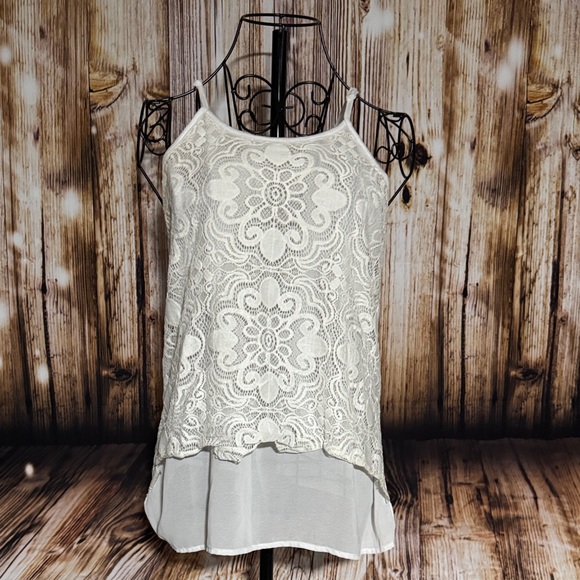 No Boundaries White Lace Camisole - Picture 1 of 3